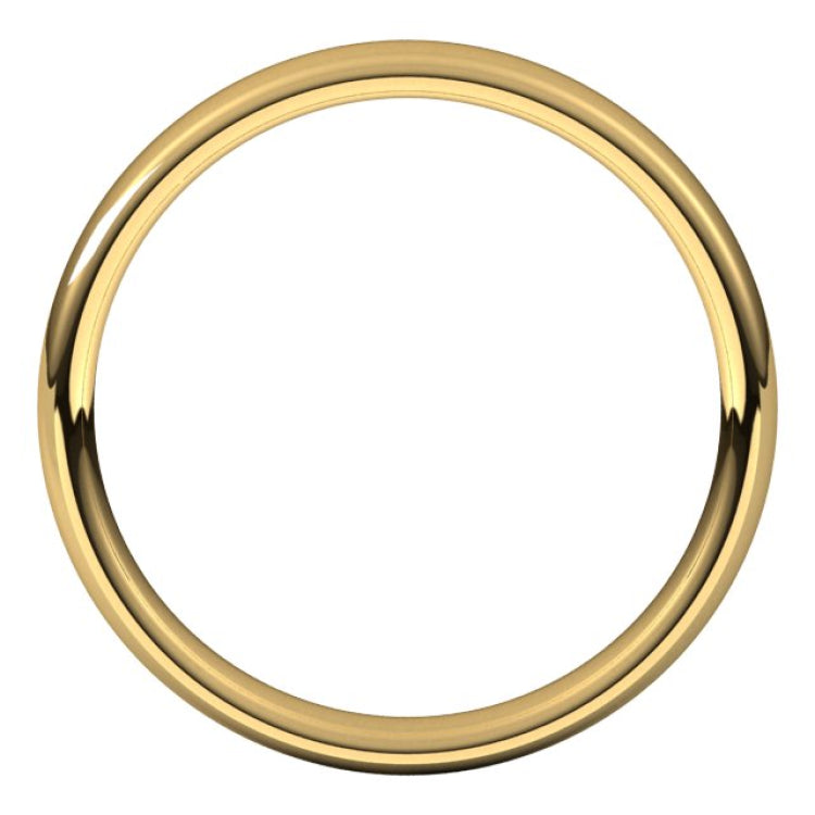 14K Yellow Gold 3.5 mm Comfort-Fit European-Style Band Size 9