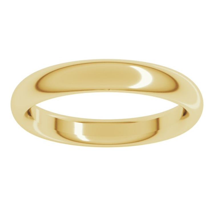 10K Yellow Gold 3.5 mm Comfort-Fit Half Round Band Size 3.5