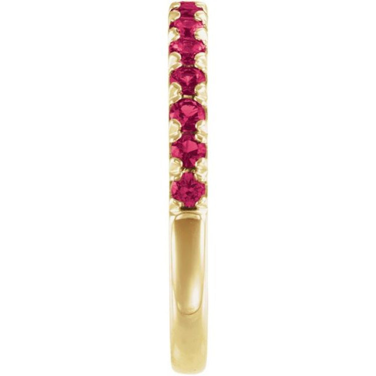 14K Yellow Gold Natural Ruby Stackable Ring