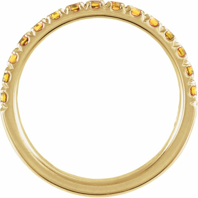 14K Yellow Gold Natural Citrine Stackable Ring