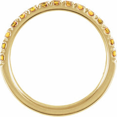 14K Yellow Gold Natural Citrine Stackable Ring
