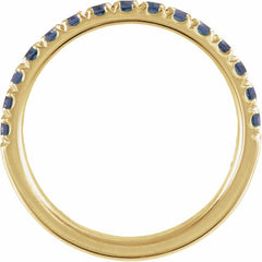 14K Yellow Gold Lab-Grown Alexandrite Stackable Ring
