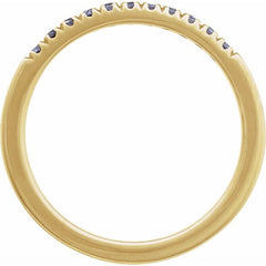 14K Yellow Gold Lab-Grown Alexandrite Stackable Ring