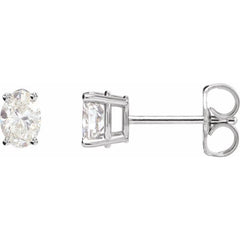 14K White Gold 3/4 CTW Lab-Grown Diamond Earrings