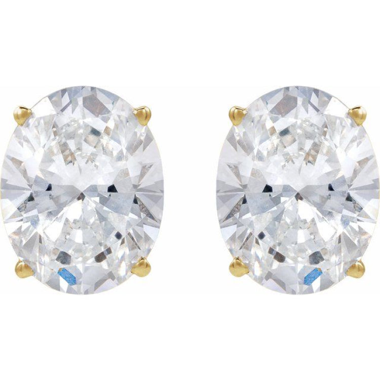 14K Yellow Gold 3/4 CTW Lab-Grown Diamond Earrings
