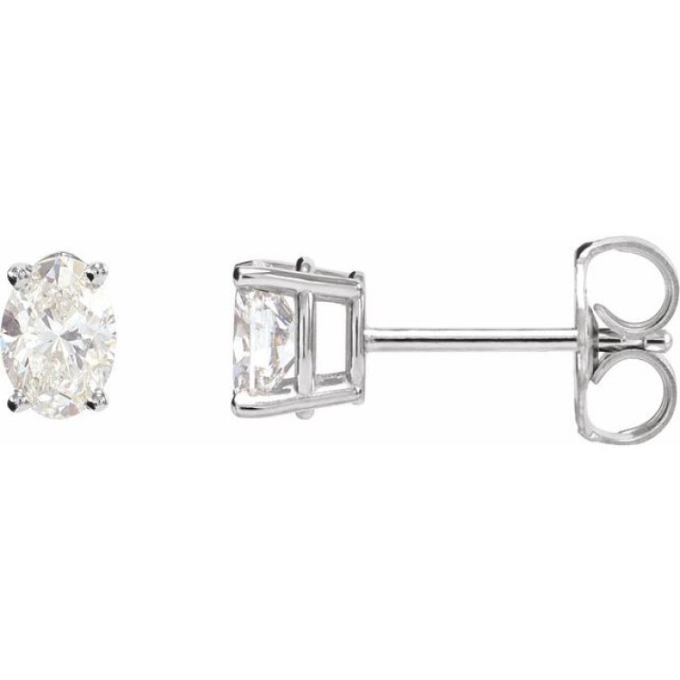 14K White Gold 1 1/2 CTW Lab-Grown Diamond Earrings