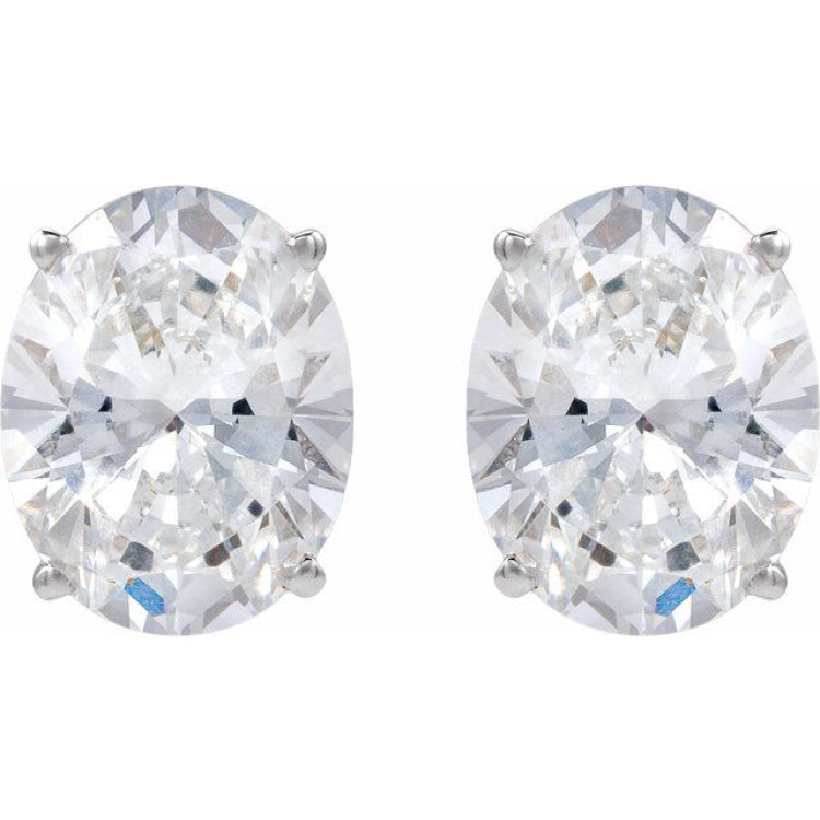14K White Gold 2 CTW Lab-Grown Diamond Earrings