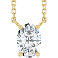 14K Yellow Gold 3/4 CT Lab-Grown Diamond 18" Necklace