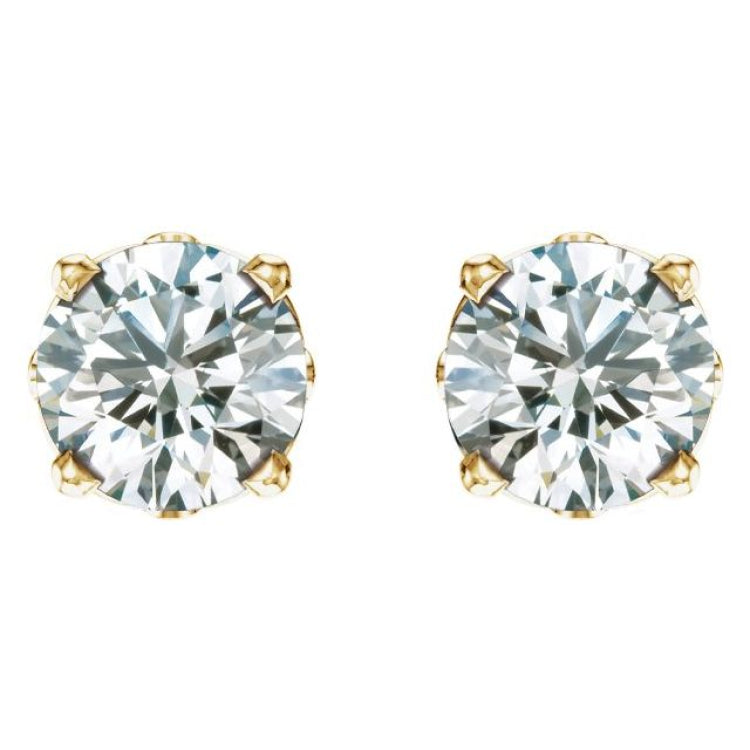 14K Yellow Gold 1/2 CTW Lab-Grown Diamond Scroll Setting® Stud Earrings
