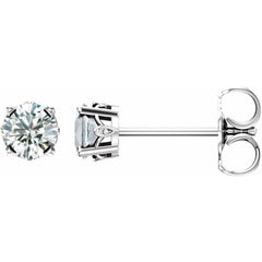 Sterling Silver 1/2 CTW Lab-Grown Diamond Scroll Setting® Stud Earrings