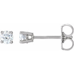 Sterling Silver 1/8 CTW Lab-Grown White Diamond Earrings
