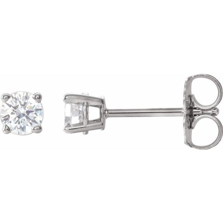 Sterling Silver 1/4 CTW Lab-Grown White Diamond Earrings