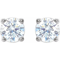 Sterling Silver 1/4 CTW Lab-Grown White Diamond Earrings