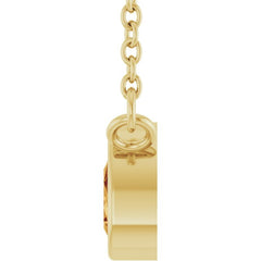 14K Yellow Gold Natural Citrine 18" Necklace