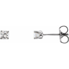 14K White Gold 1/5 CTW Lab-Grown Diamond Youth Earrings