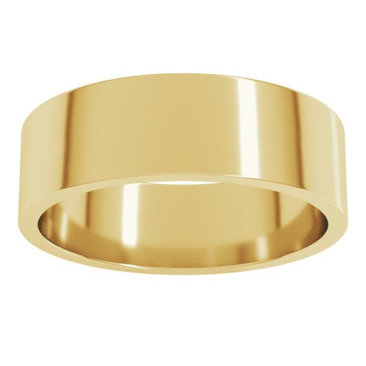 14K Yellow Gold 6 mm Flat Band Size 12