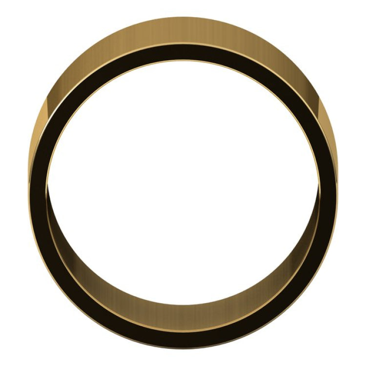 14K Yellow Gold 12 mm Flat Band Size 5.5