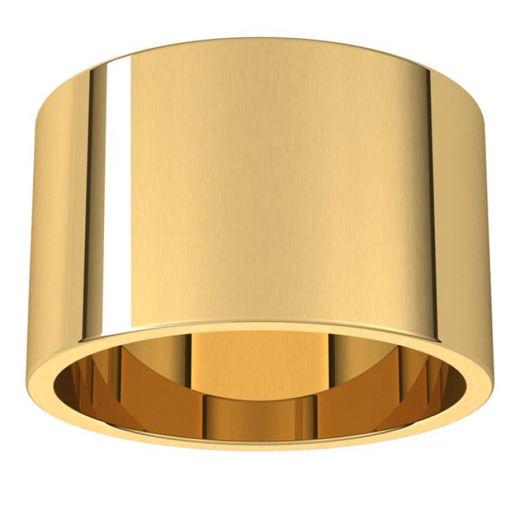 14K Yellow Gold 12 mm Flat Band Size 5.5