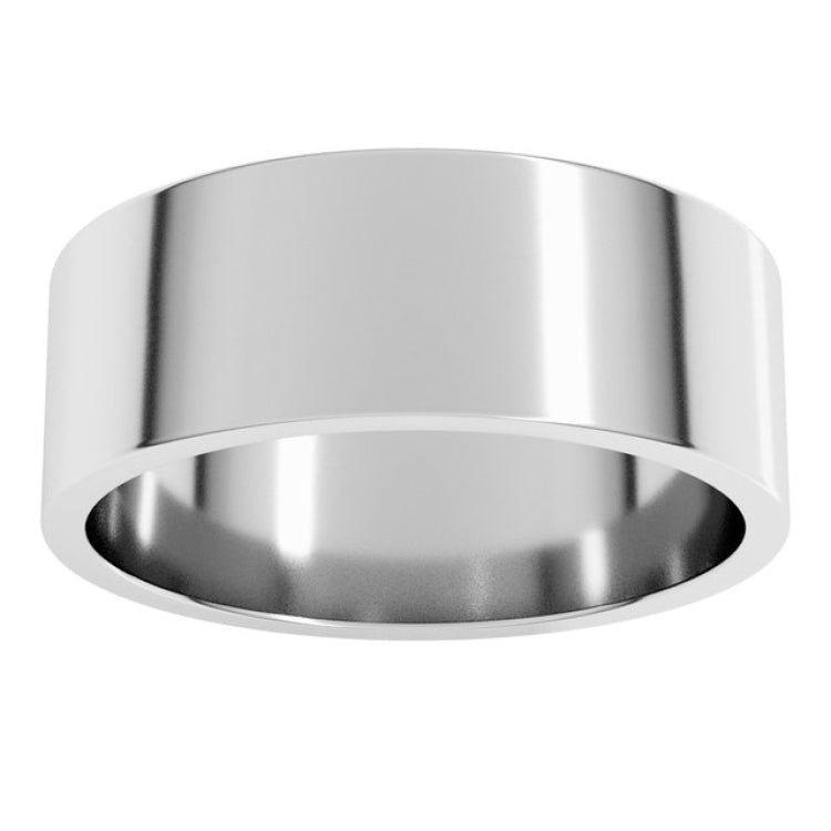 14K White Gold 7 mm Flat Band Size 11