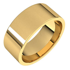 14K Yellow Gold 8 mm Lightweight Comfort-Fit Flat Band Size 10