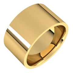 14K Yellow Gold 11 mm Lightweight Comfort-Fit Flat Band Size 9