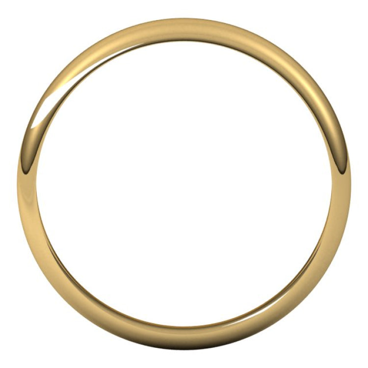 18K Yellow Gold 3.5 mm Half Round Band Size 5.5