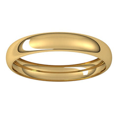 18K Yellow Gold 3.5 mm Half Round Band Size 5.5