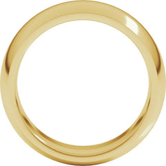 14K Yellow Gold 8 mm Comfort-Fit Half Round Band Size 5.5