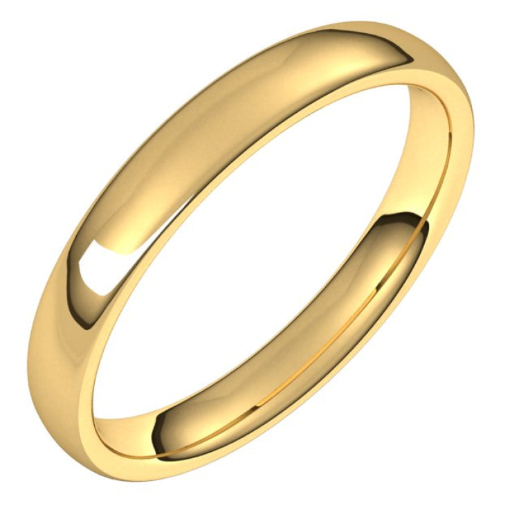 14K Yellow Gold 3.5 mm Comfort-Fit European-Style Band Size 11.5