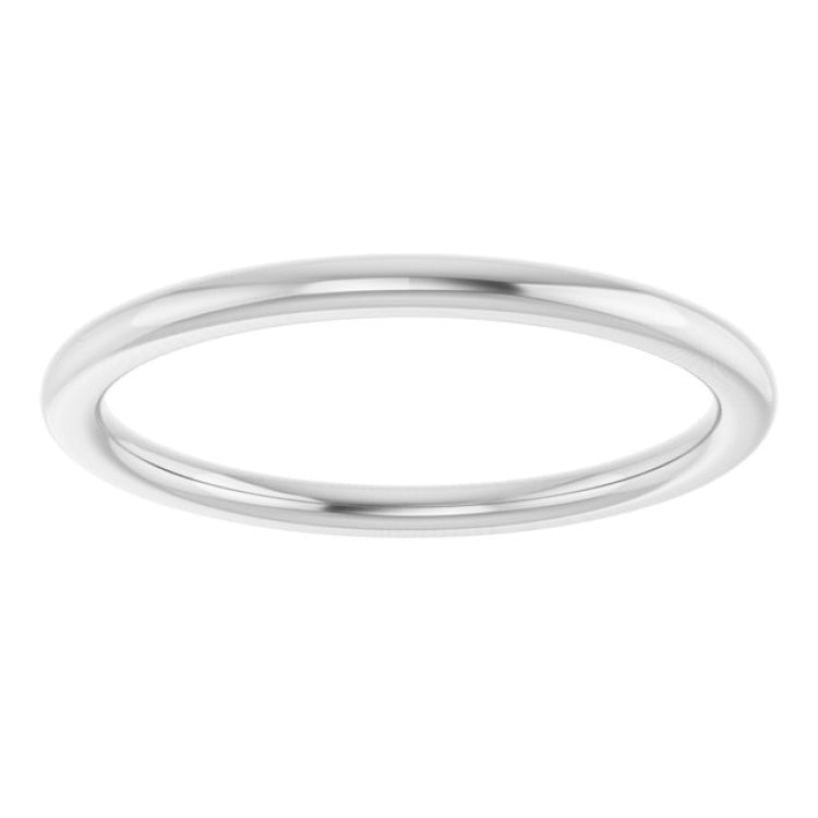 14K White Gold 1.5 mm Comfort-Fit European-Style Band Size 5