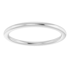 14K White Gold 1.5 mm Comfort-Fit European-Style Band Size 5