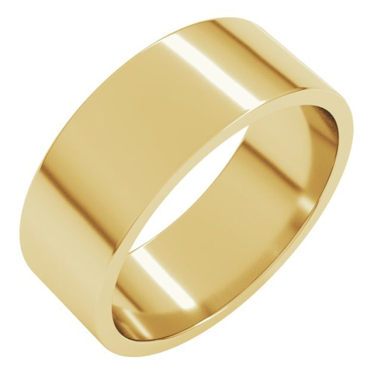 10K Yellow Gold 7 mm Flat Band Size 11.5