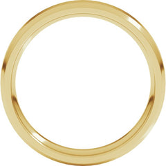 10K Yellow Gold 4 mm Beveled-Edge Comfort-Fit Flat Band Size 10.5