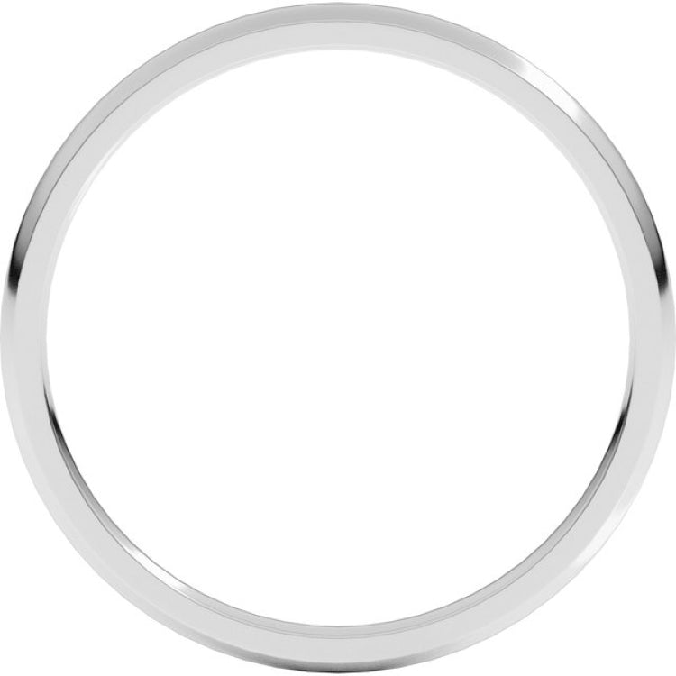 10K White Gold 1.5 mm Lightweight Comfort-Fit Half Round Band Size 8