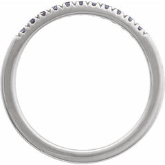 10K White Gold Natural Alexandrite Stackable Ring