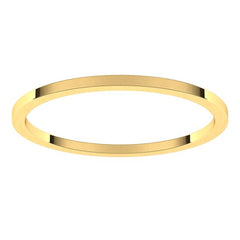 10K Yellow Gold 1 mm Flat Band Size 11.5