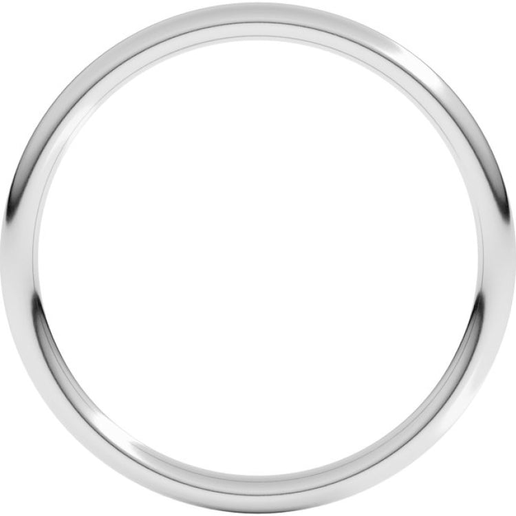 Sterling Silver 1.5 mm Comfort-Fit Full Round Band Size 7
