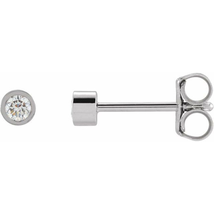 Sterling Silver 1/2 CTW Lab-Grown Diamond Micro Bezel Earrings