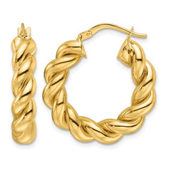 GOLD TWISTED HOOPS