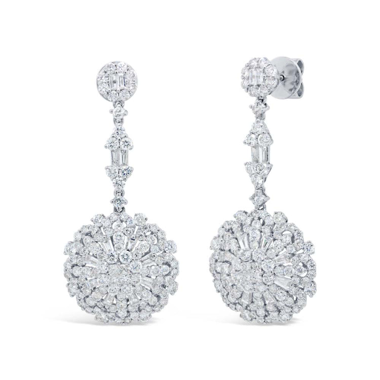 4.90ct 18k White Gold Diamond Earring