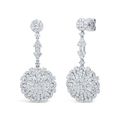 4.90ct 18k White Gold Diamond Earring