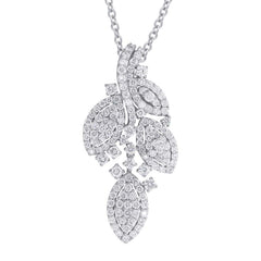 4.11ct 18k White Gold Diamond Pendant