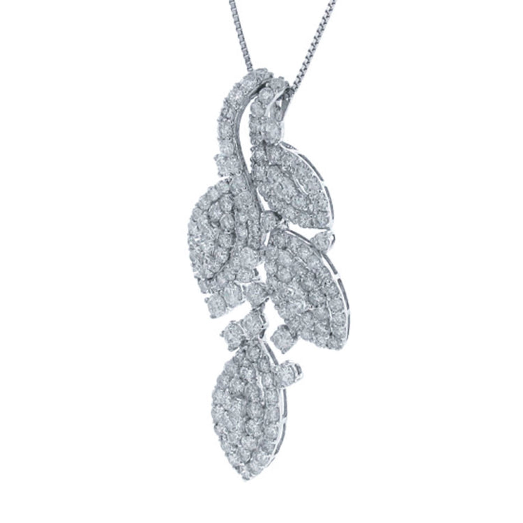 4.11ct 18k White Gold Diamond Pendant