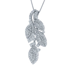 4.11ct 18k White Gold Diamond Pendant