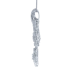 4.11ct 18k White Gold Diamond Pendant