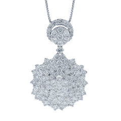 3.58ct 18k White Gold Diamond Pendant