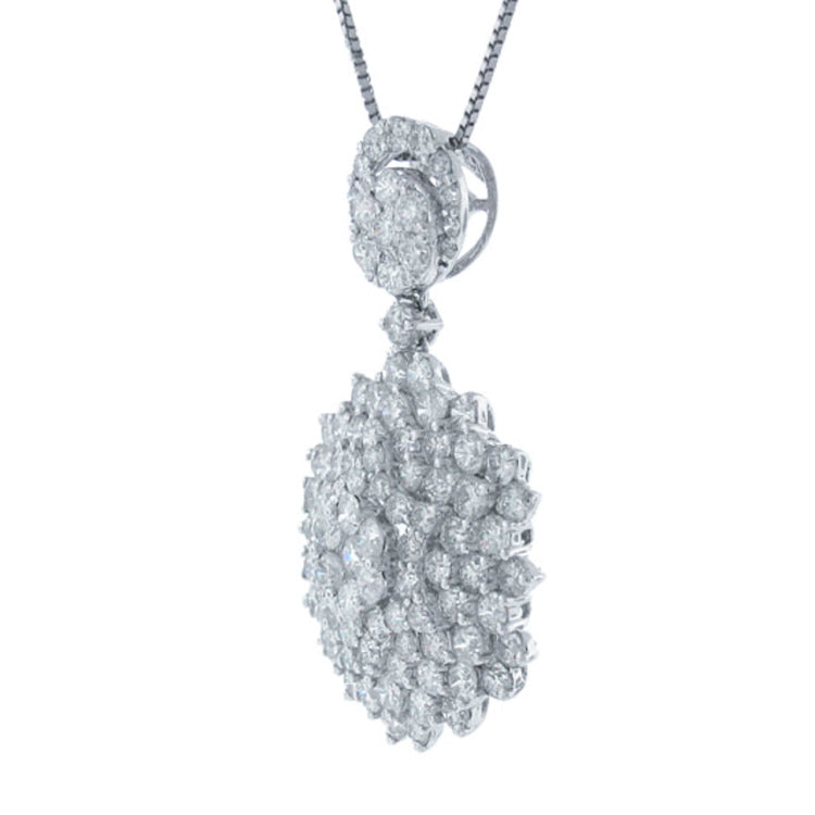 3.58ct 18k White Gold Diamond Pendant