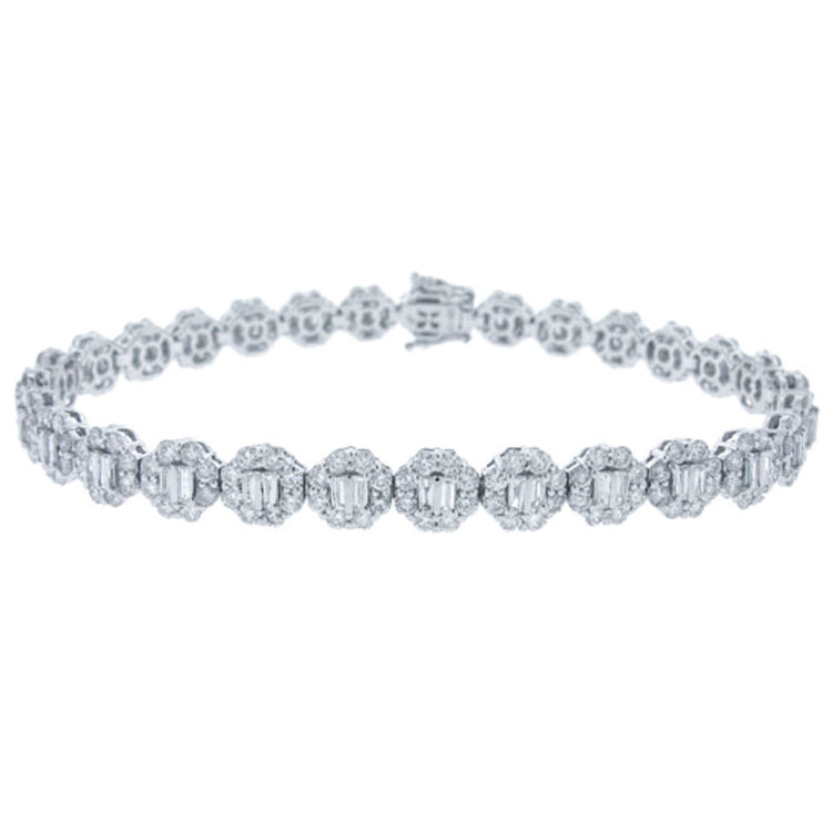 6.34ct 18k White Gold Diamond Lady's Bracelet