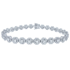 6.34ct 18k White Gold Diamond Lady's Bracelet