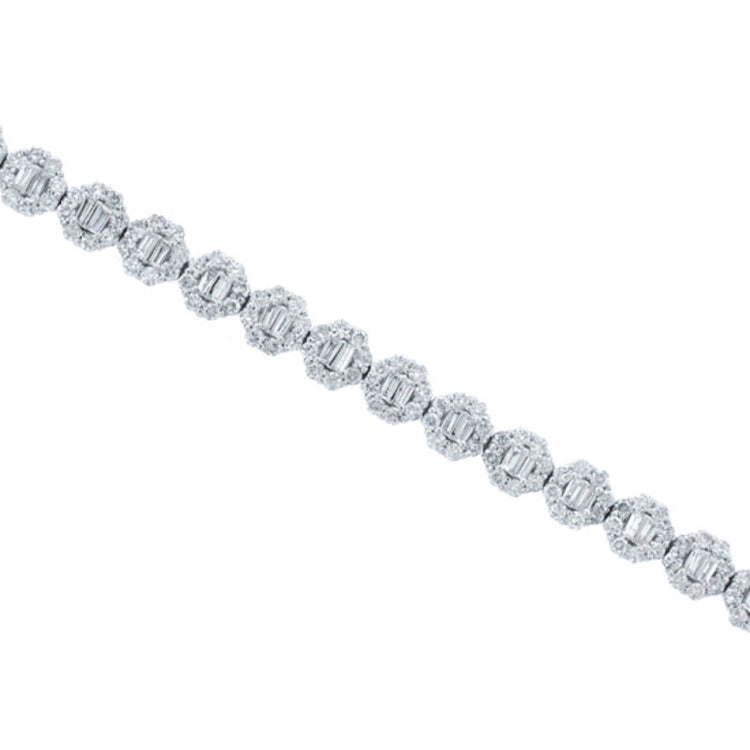 6.34ct 18k White Gold Diamond Lady's Bracelet